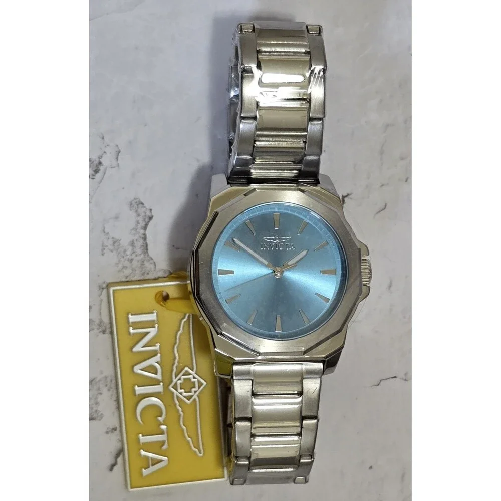 Invicta Speedway Facetio Women's Watch 34mm Light Blue Steel 51000 Brand New